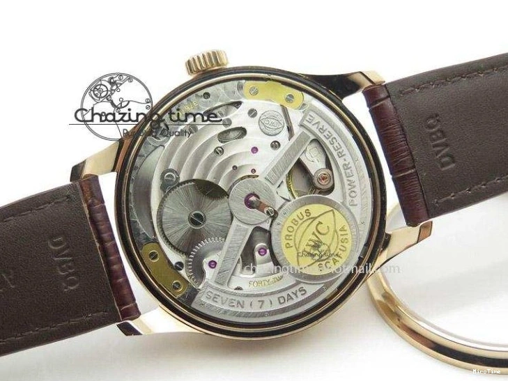 MIROTIME 0331 Portuguese Real PR IW500127 RG ZF 1:1 Best Edition Grey Red Dial On Brown Leather Strap A52010 V AllSeason 7331